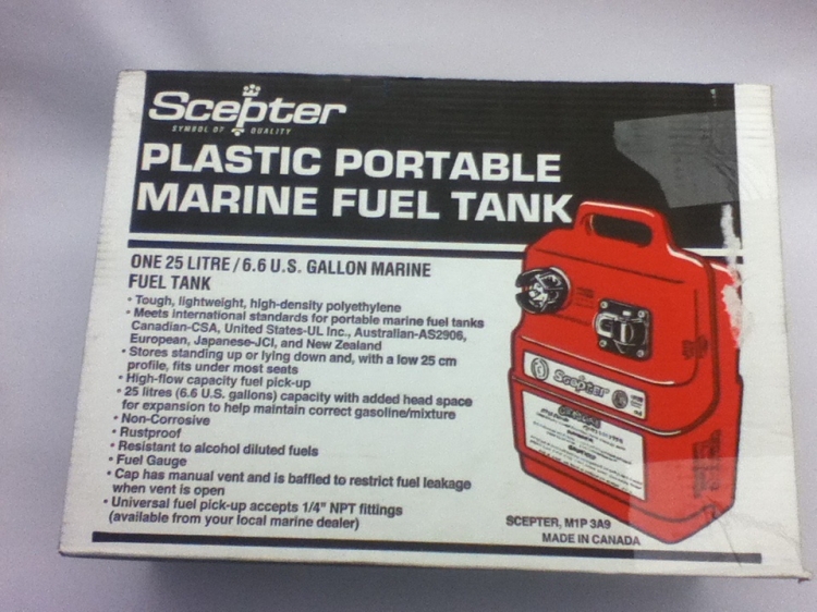 Scepter Plastic Portable Marine Fuel Tank - 25 L